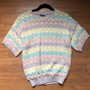 pastel striped sweater